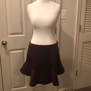 Purple peplum skirt